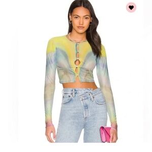 AFRM Mikka Top in Multi Watercolor from revolve